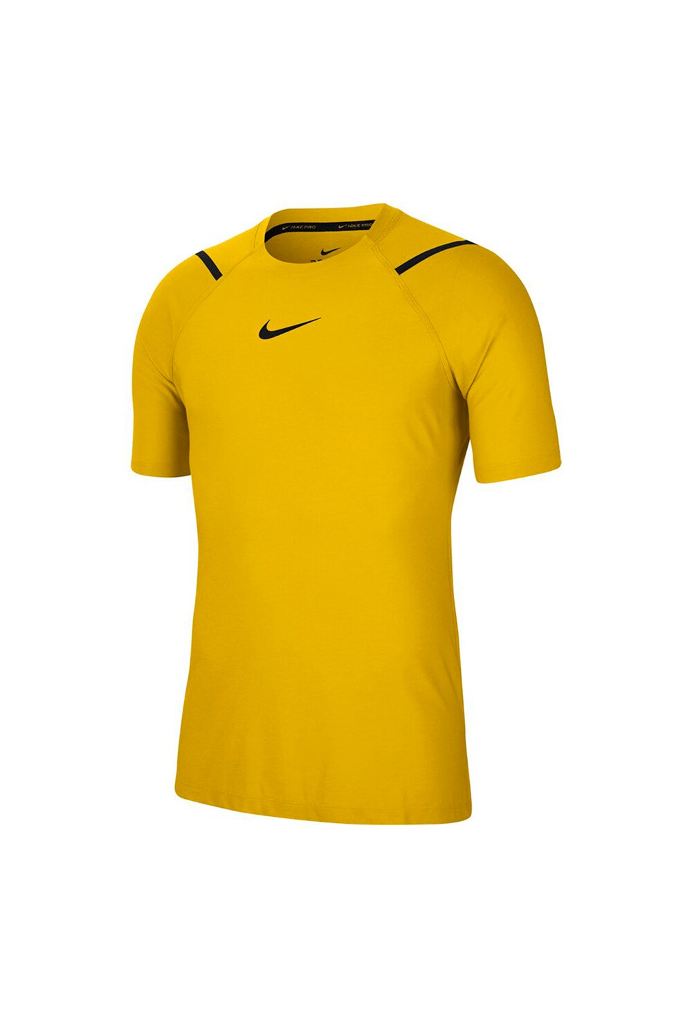 Nike, Tricou cu tehnologie Dri-Fit, pentru fitness, Galben sofran