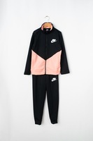 Nike, Trening cu detalii logo Core, Negru/Roz/Alb, 122-128 CM Standard