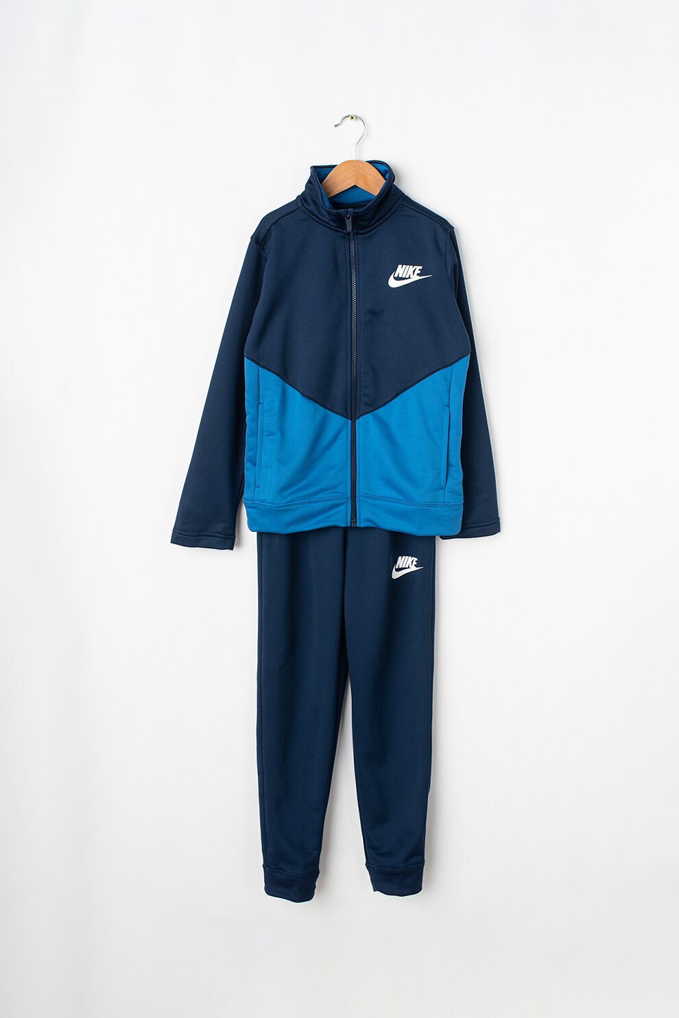 Nike, Trening cu detalii logo Core, Bleumarin/Albastru royal/Alb, 158-170 CM Standard