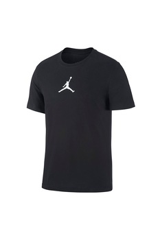 Nike, Tricou cu decolteu la baza gatului si logo Jordan Jumpman, Negru
