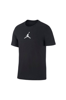 Nike, Tricou cu decolteu la baza gatului si logo Jordan Jumpman, Negru Nike, Tricou cu decolteu la baza gatului si logo Jordan Jumpman, Negru