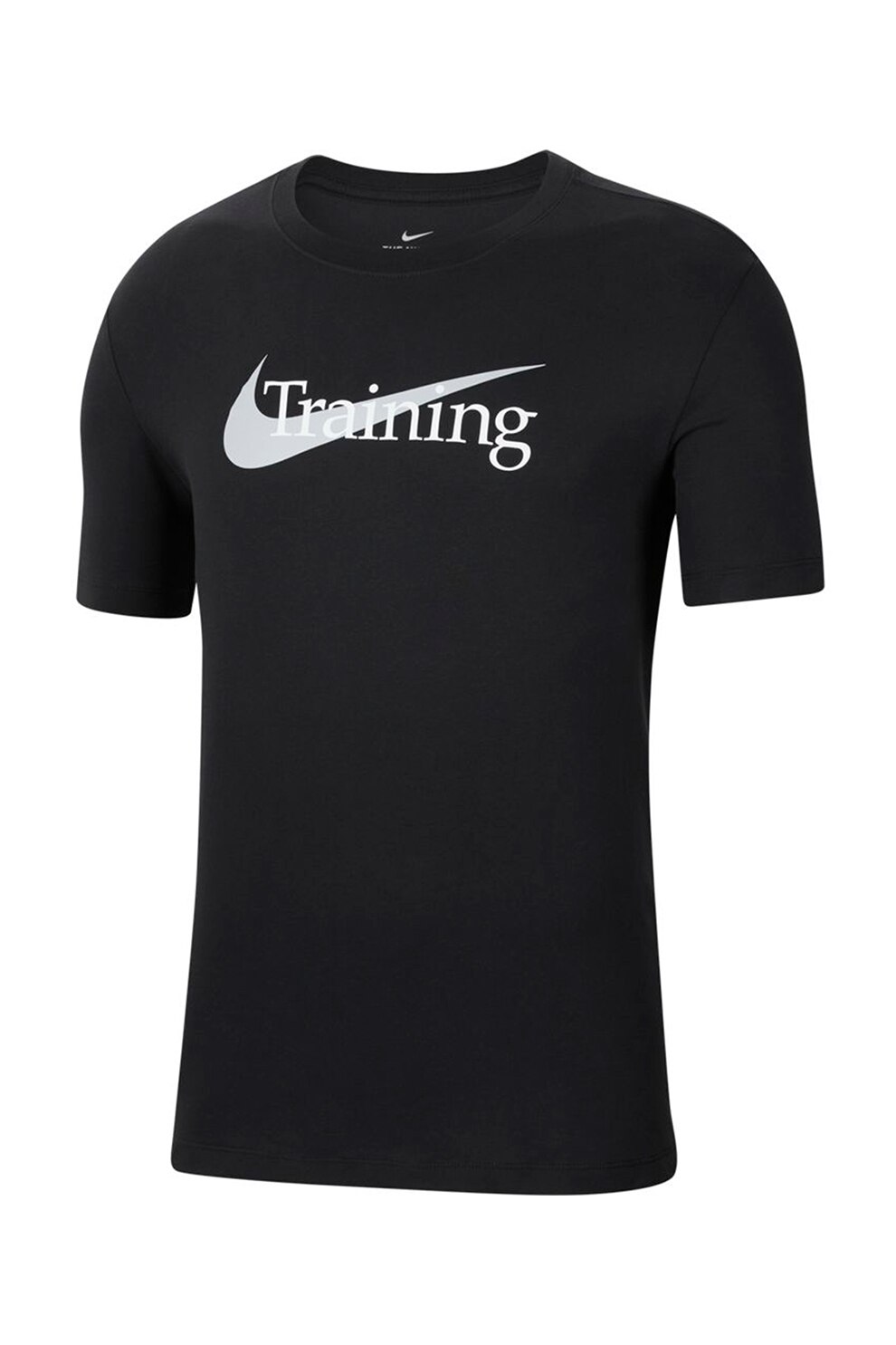 Nike, Tricou cu imprimeu text, pentru antrenament Swoosh, Negru