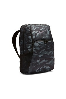 Nike, Rucsac unisex cu imprimeu camuflaj Brasilia XL, Gri inchis/ Negru Nike, Rucsac unisex cu imprimeu camuflaj Brasilia XL, Gri inchis/ Negru