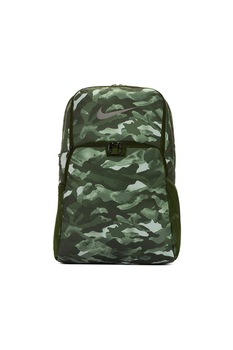 Nike, Rucsac unisex cu model camuflaj, pentru antrenament Brasilia, Verde militar Nike, Rucsac unisex cu model camuflaj, pentru antrenament Brasilia, Verde militar