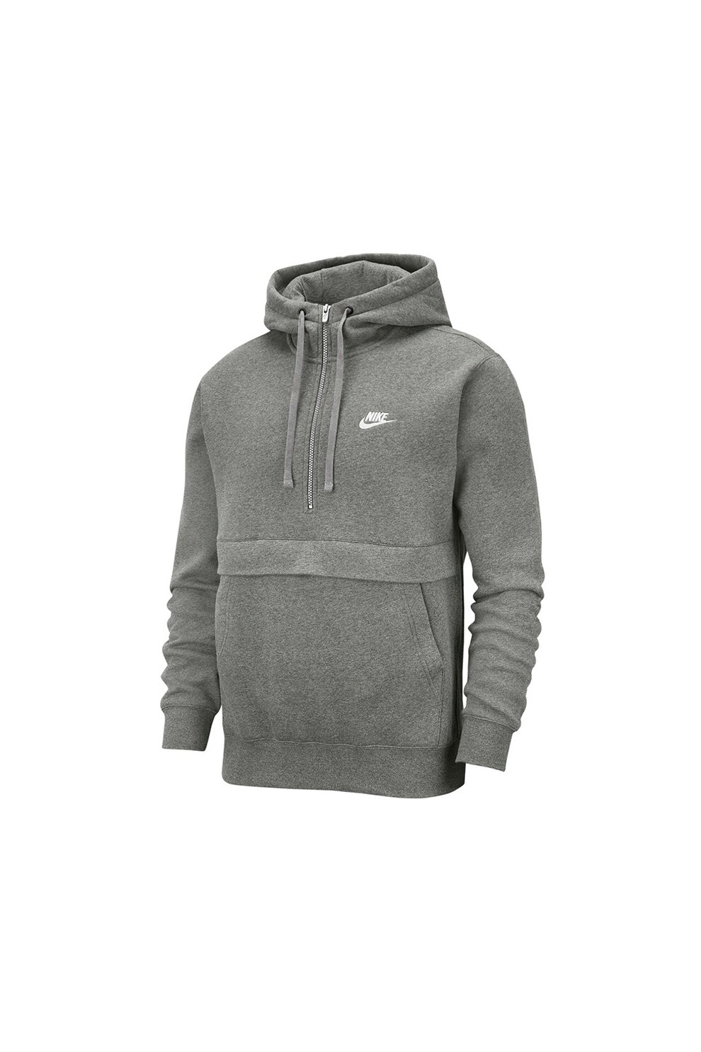 Nike, Hanorac cu fenta cu fermoar BV2699, Gri inchis