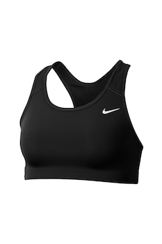 Nike - Фитнес сутиен Swoosh със средна поддръжка, Черен