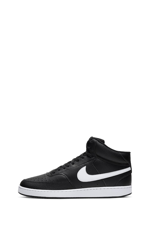 Nike, Pantofi sport mid-high Court Vision, Negru, 12