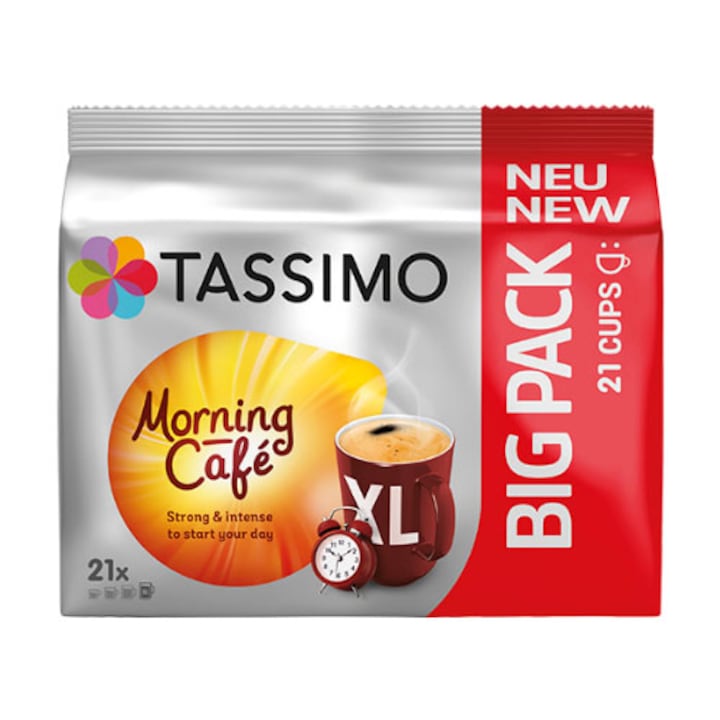 Кафе капсули Tassimo Morning Cafe XL, Strong, BIG PACK, 21 капсули