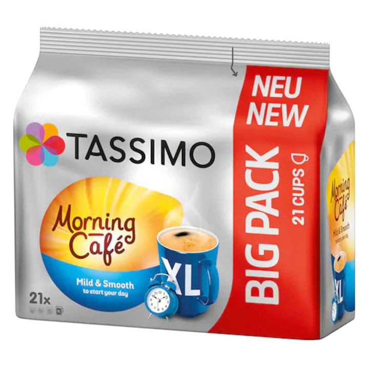 Кафе капсули Tassimo Morning Cafe XL, Mild, BIG PACK, 21 капсули