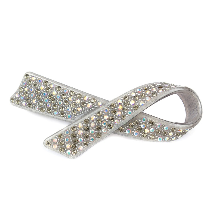 Clama de par fundita cu strasuri, PAR-80, 9x4.5 cm, Gri