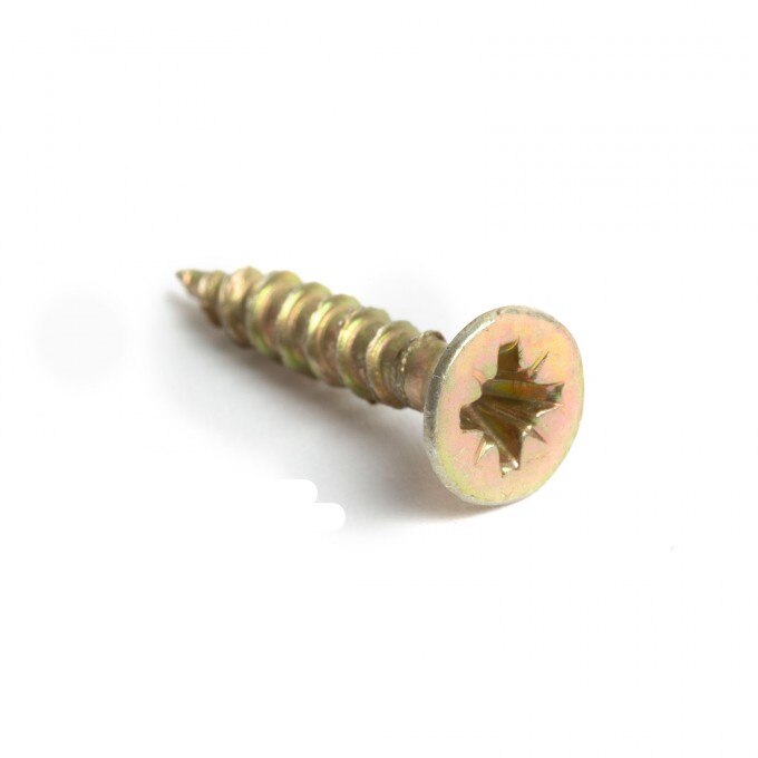 Surub pentru PAL, galben, 4 x 30 mm, Pachet 60 bucati