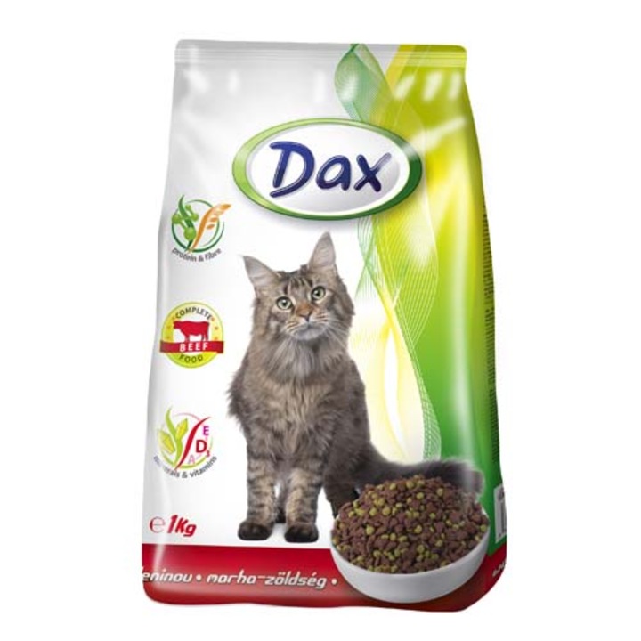 Dax Cat Dry 1kg Beef-Vegetables granulált cicatáp marhahús+zöldség