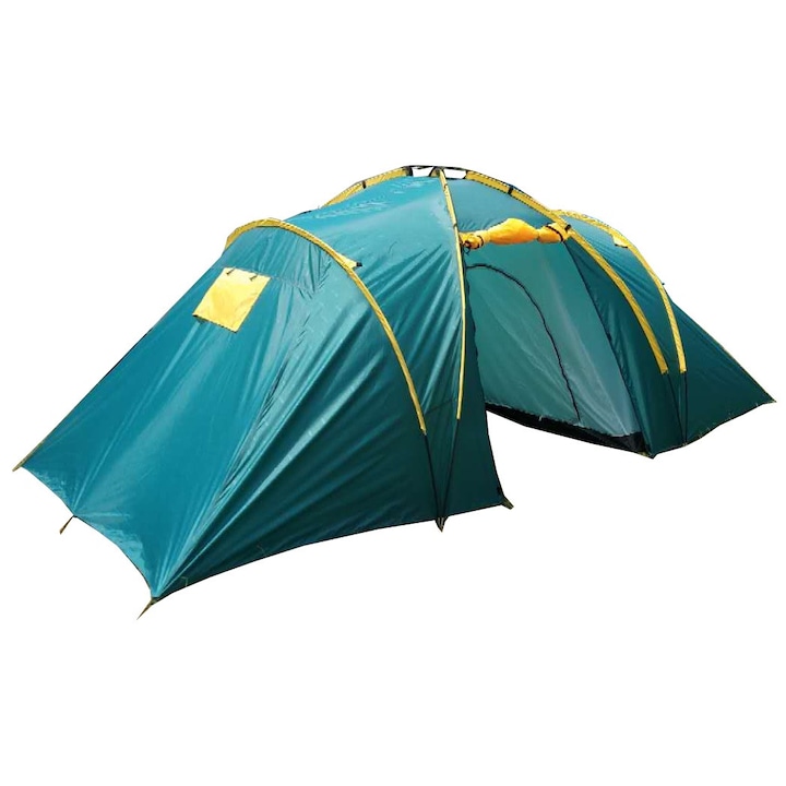 Zelten 4 személyes sátor, 2 különálló rekesszel (120 + 170 + 120) X210x140 / 170 cm