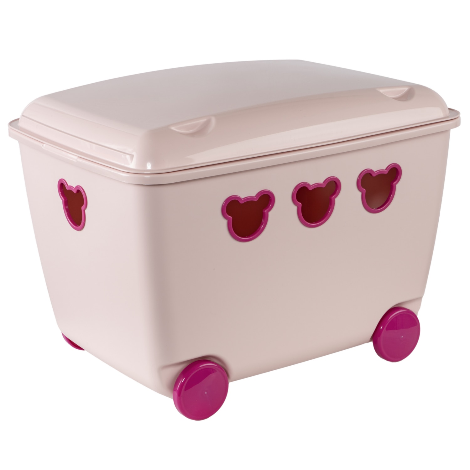 Cutie cu si capac pentru depozitarea jucariilor,culoare roz,55l - eMAG.ro