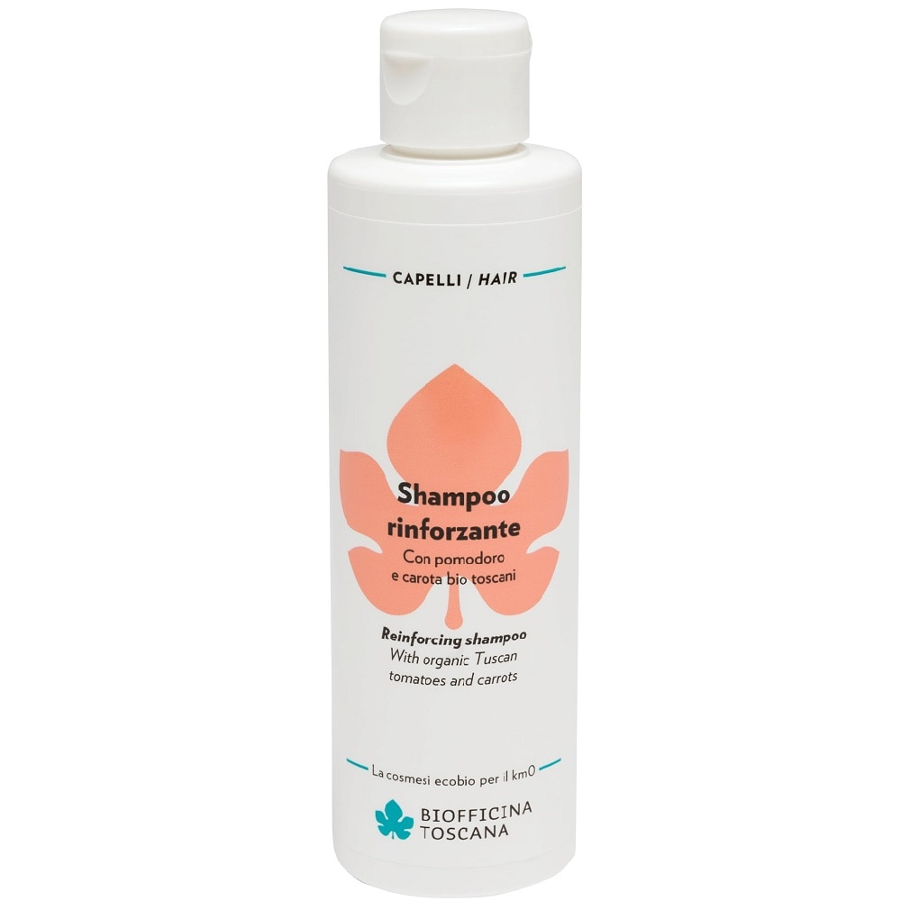 Sampon intaritor cu Liquepom, rosii si morcov 200ml Biofficina Toscana