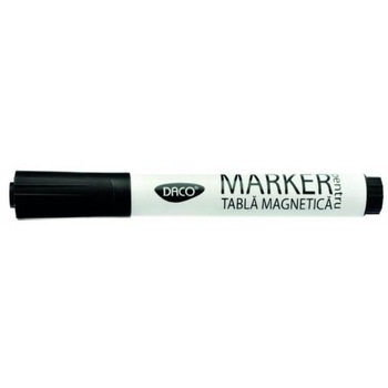 Set 12 Markere DACO Negre Pentru Tabla Magnetica, Varf 3 mm Set 12 Markere DACO Negre Pentru Tabla Magnetica, Varf 3 mm