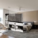 Paravan 5 piese Premium Heartwork TrueColor, Pisica la calculator, Panza pe cadru de lemn, Decoratiuni Moderne pentru Casa, 5 Panouri de 45x150, 225 x 150 cm