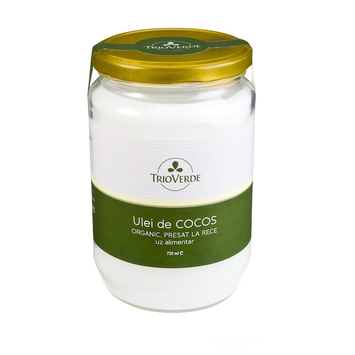 Ulei de Cocos Organic Presat la rece Trio Verde, 720ml