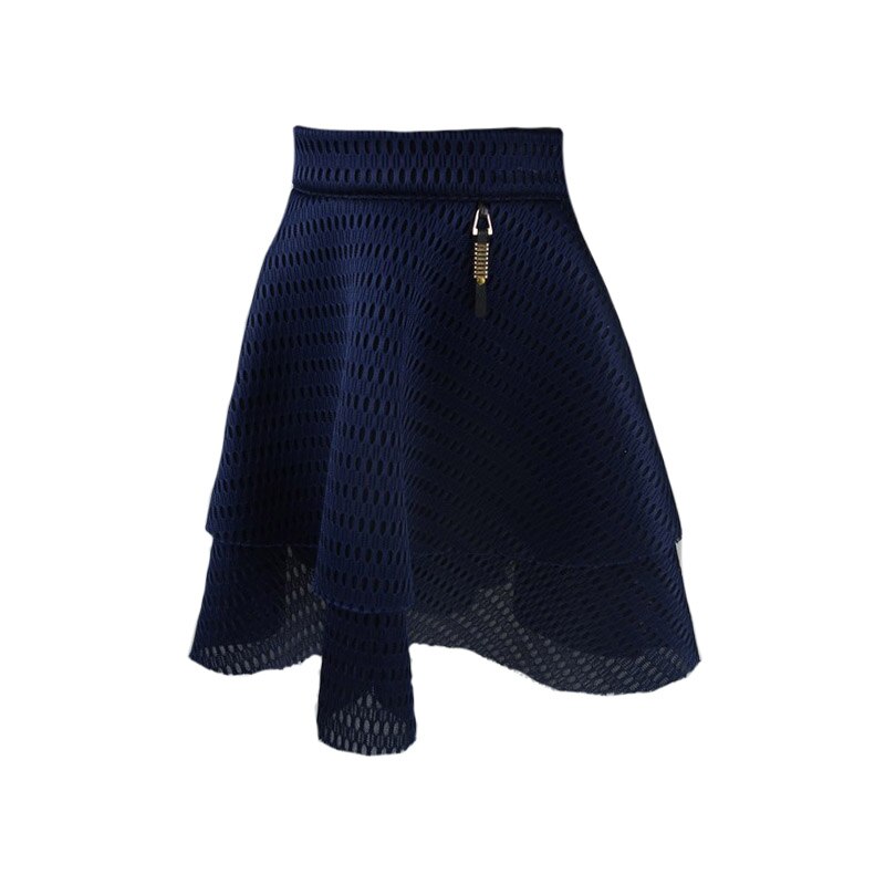 Fusta eleganta pentru fete, NN, cu fermoar, Bleumarin