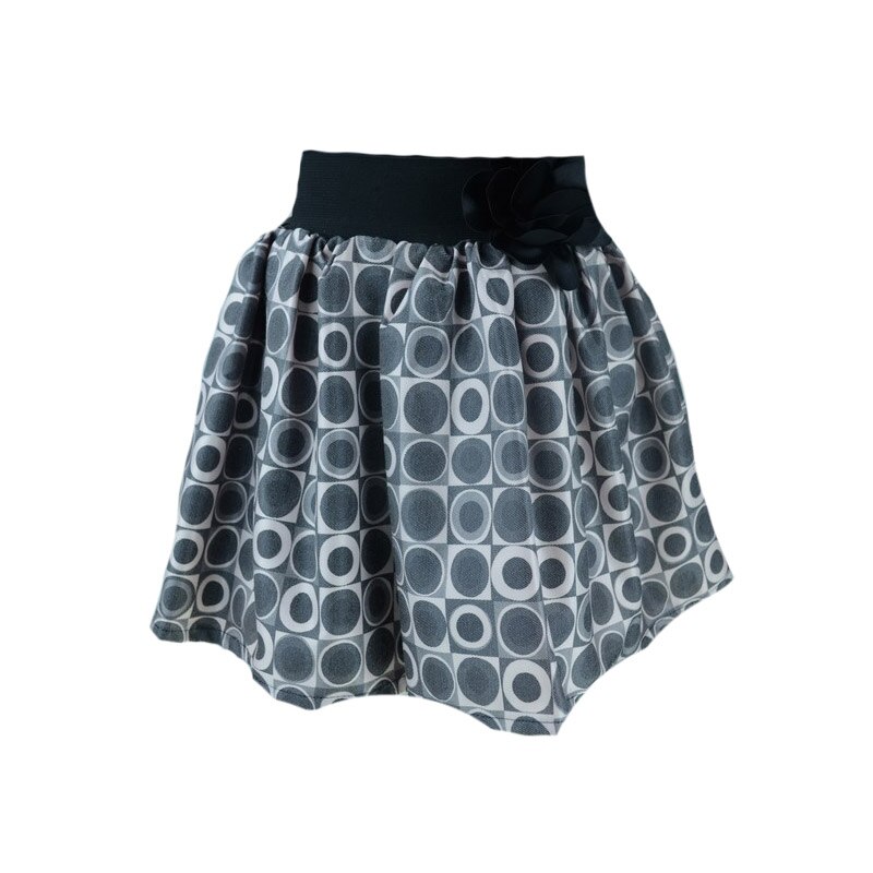 Fusta eleganta pentru fete, NN, cu imprimeu, Negru