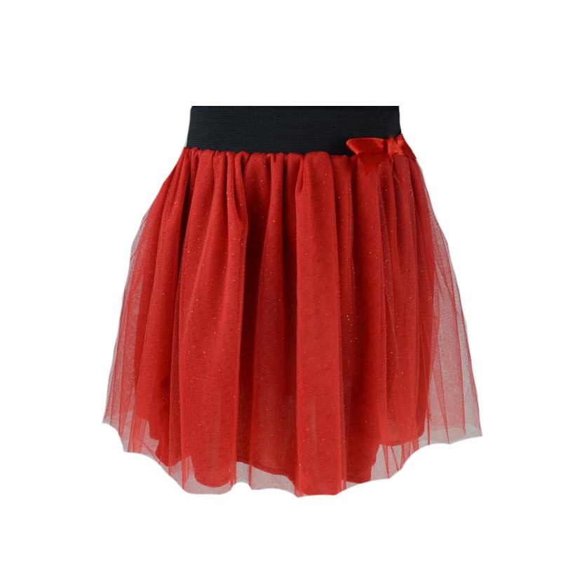 Fusta eleganta pentru fete NN FRP-4, Rosu, 116 cm