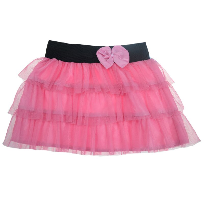 Fusta eleganta pentru fete, NN, cu volanase si fundita, Roz