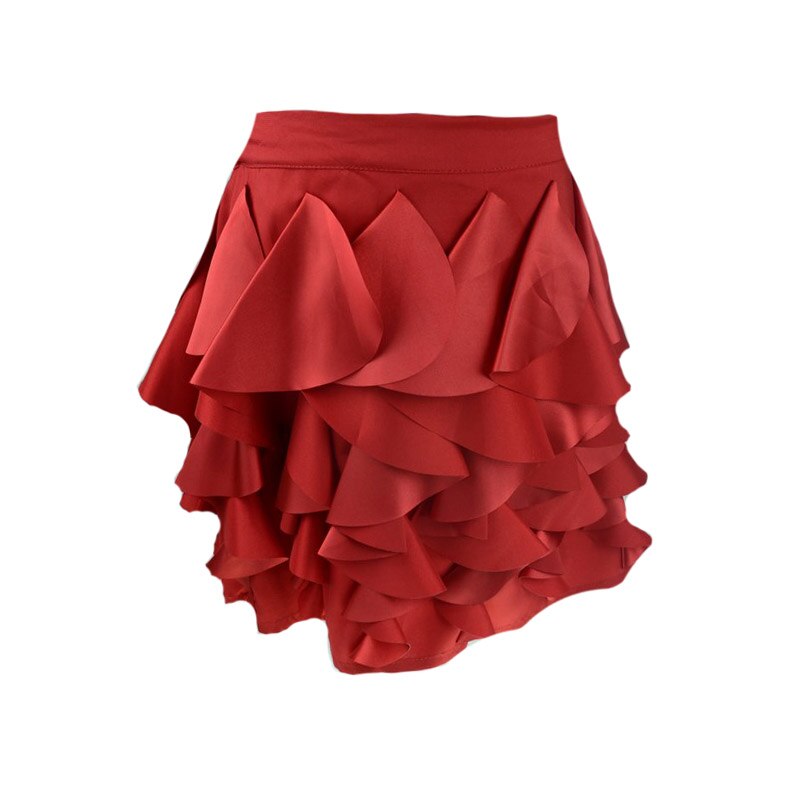 Fusta eleganta pentru fete NN RRS-1, Rosu, 152 cm