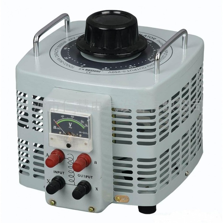 Монофазен автотрансформатор, 220V - 0...250V - 3000VA/12A, 3KW, аналогов волтметър