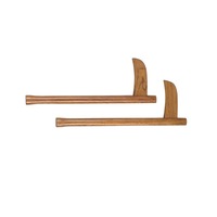 Set 2 seceri japoneze Kama pentru antrenamente Kwon, Natur, Lemn, Lungime 46 cm