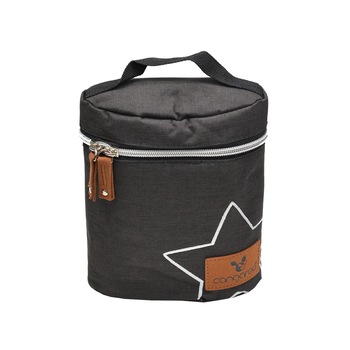 Geanta termica pentru biberoane NOVOKIDS™ Charlie Thermo Bag , Capacitate 2 biberoane, Inchidere cu fermoar, Material izolator termic, Negru Denim Geanta termica pentru biberoane NOVOKIDS™ Charlie Thermo Bag , Capacitate 2 biberoane, Inchidere cu fermoar, Material izolator termic, Negru Denim