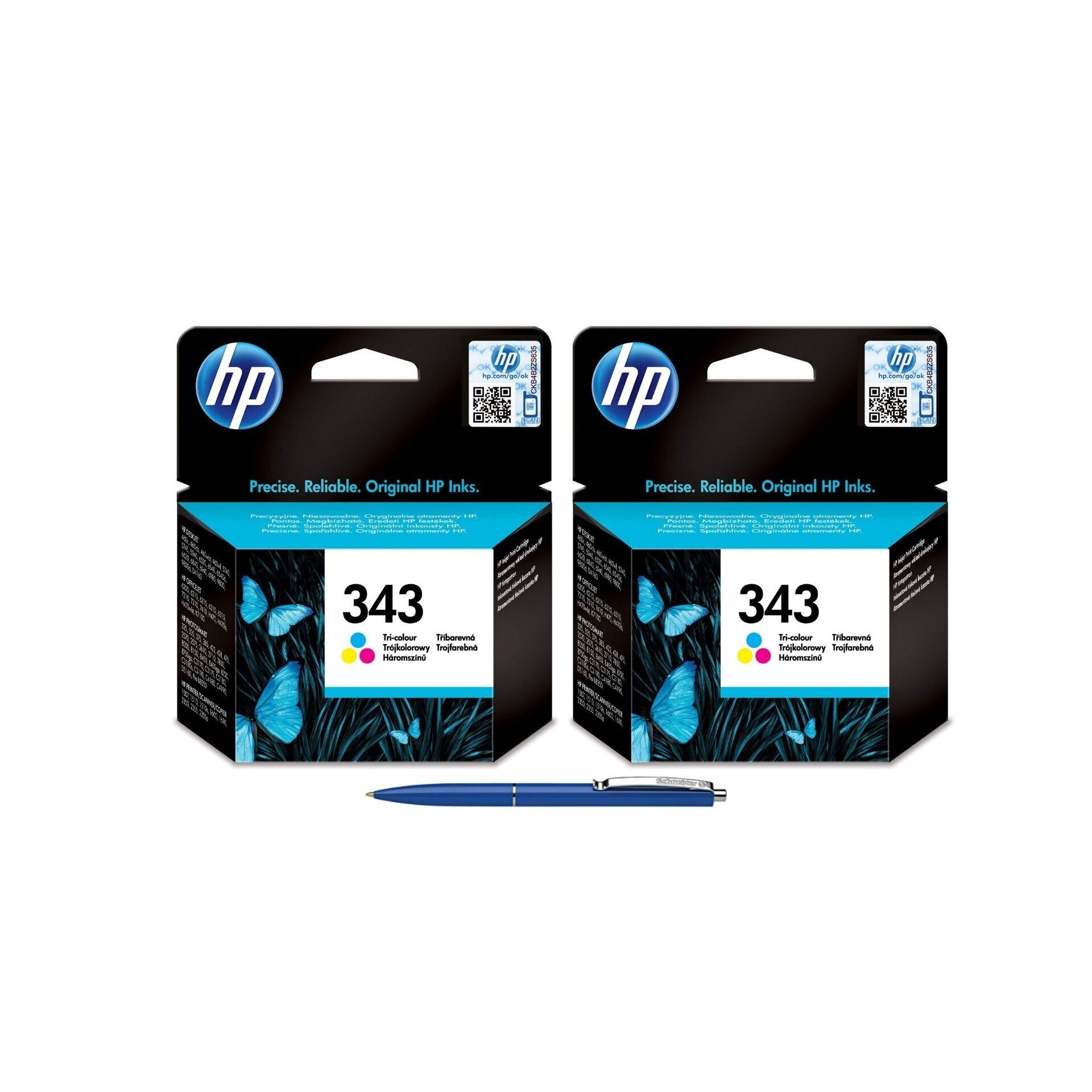 Pachet MAG4U Cartuse Cerneala Originale 2 bucati C8766EE (343) Color si Pix Schneider