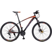 Bicicleta MTB-HT Forever F27A9B, roata 27.5", cadru aluminiu, 27 viteze, culoare negru/rosu