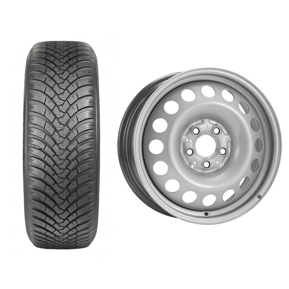 Roata completa Mercedes Clasa V janta otel ALCAR 9002 6.5x17 + anvelopa Iarna Falken HS01 225/55R17 101V XL + Senzor presiune ALCAR