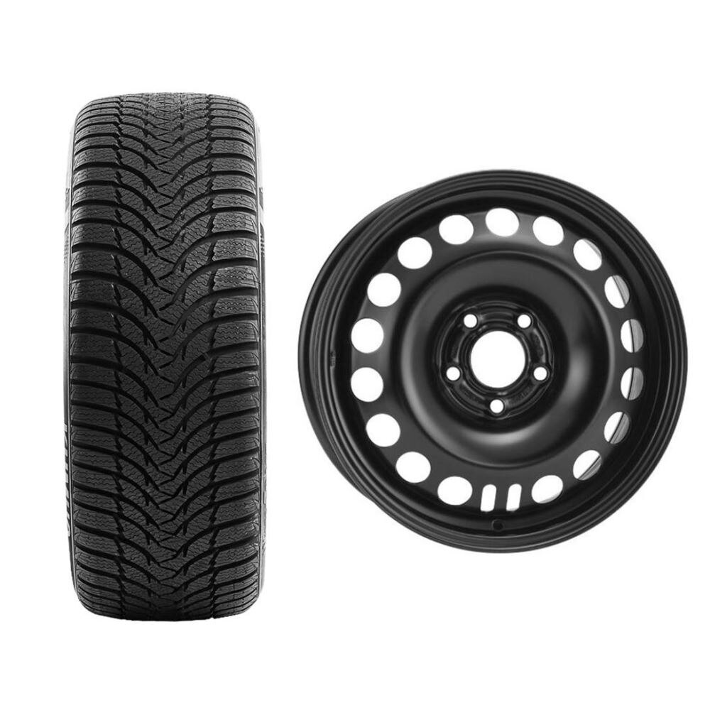 Roata completa Astra J 5x105 janta otel ALCAR 9247 6.5x16 + anvelopa Iarna Kumho WP51 WinterCraft 205/55 R16 91T + Senzor presiune ALCAR