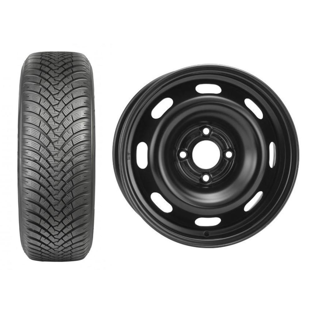 Roata completa Citroen C3, Peugeot 207/208/301 janta otel ALCAR 8055 6x15 + anvelopa Iarna Falken HS01 185/65R15 88T