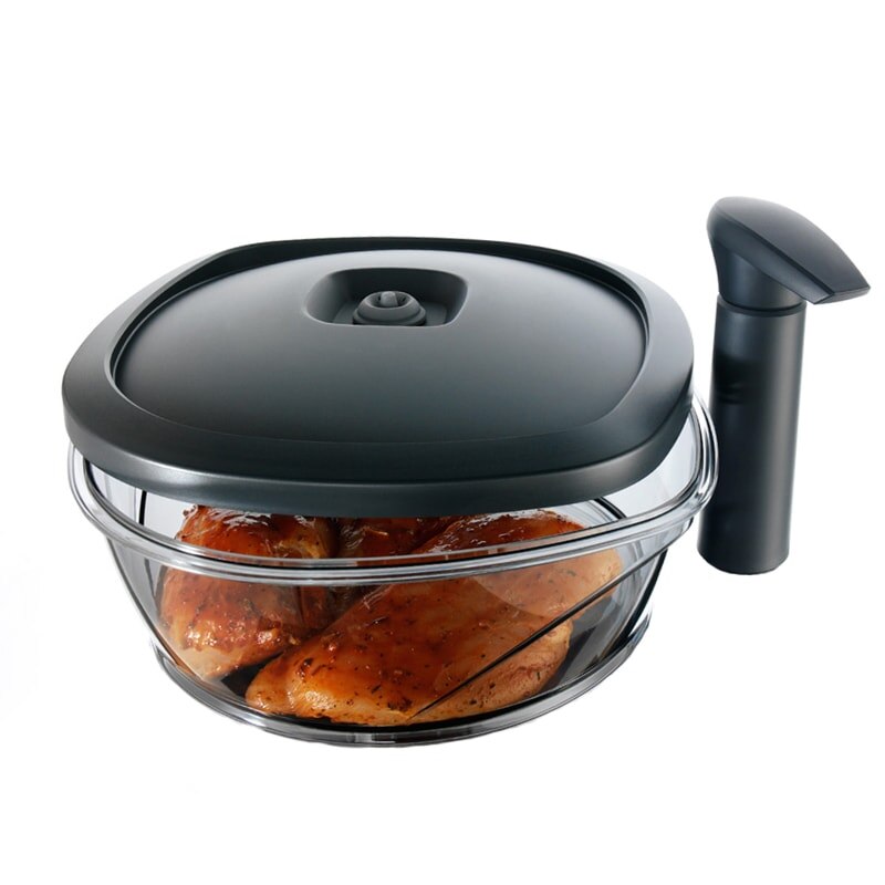 Set recipient pentru marinare si pompa vacuumat 2,5 litri