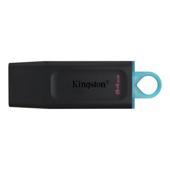 Kingston 64GB USB3.2 DataTraveler Exodia Pendrive, DTX/64GB, Fekete/Kék