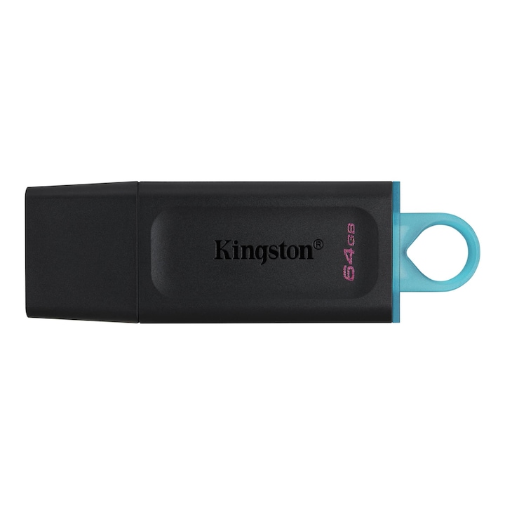 Kingston DataTraveler Exodia Pendrive, 64GB, USB 3.2, Fekete/Kék
