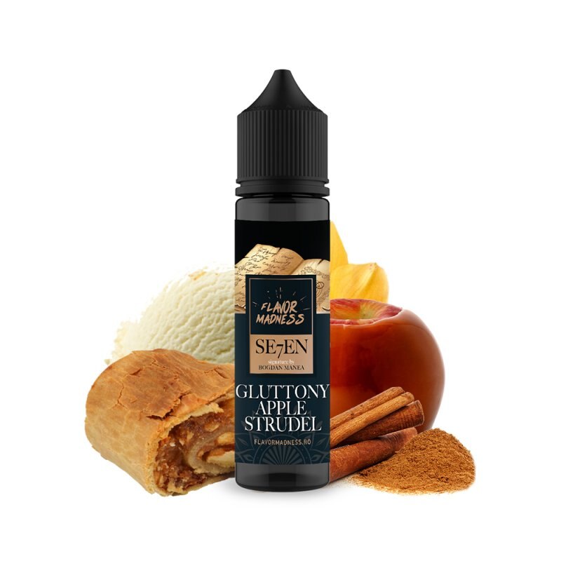 Lichid Tigara Electronica Flavor Madness - Gluttony Apple Strudel ,30ml ,0mg/ml