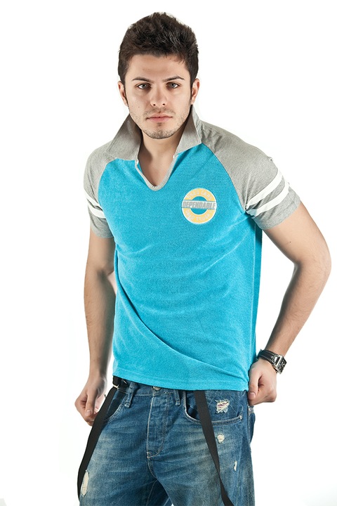 Tricou barbati cu maneca scurta, Tuareg, Model 4, Turcoaz