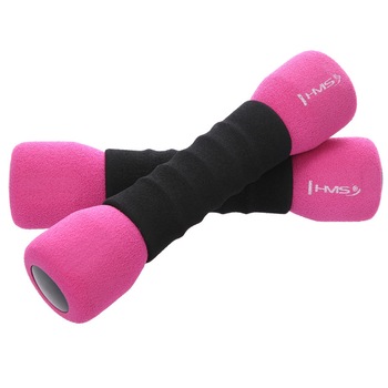 Set gantere aerobic HMS CM06, 2x1kg, Roz Set gantere aerobic HMS CM06, 2x1kg, Roz