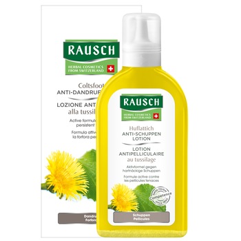 Lotiune antimatreata Rausch cu podbal si sulf, 200 ml Lotiune antimatreata Rausch cu podbal si sulf, 200 ml