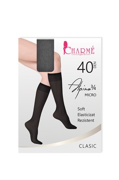 Sosete de dama Charme Alpina 40 DEN,lungi, Gri, One Size Sosete de dama Charme Alpina 40 DEN,lungi, Gri, One Size
