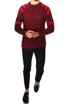 Pulover barbati, T3568, slim fit, gri, gros, fashion, Gri, S-M Pulover barbati, T3568, slim fit, gri, gros, fashion, Gri, S-M