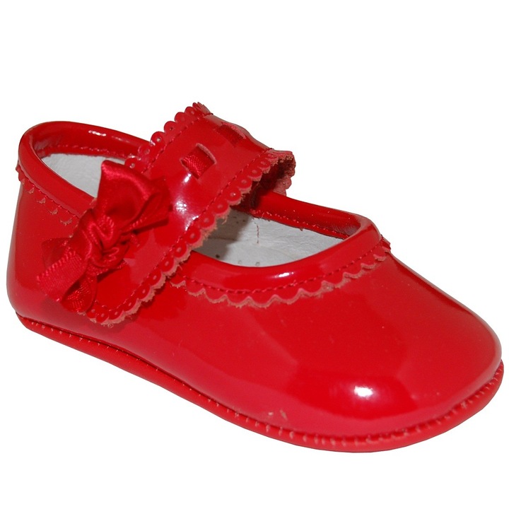Pantofi bebe A1814 din piele lacuita, Panyno, Rosu, 16