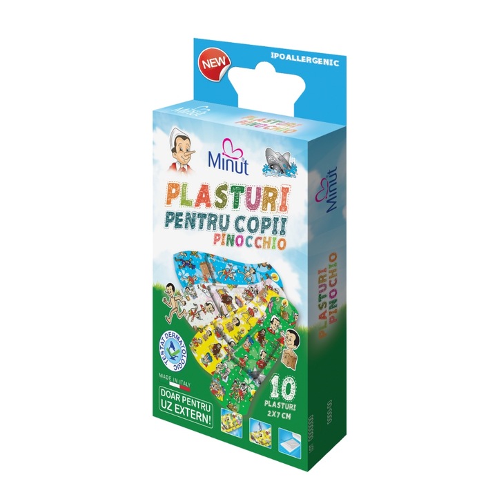 Plasturi Minut pentru copii PINOCCHIO,10 buc