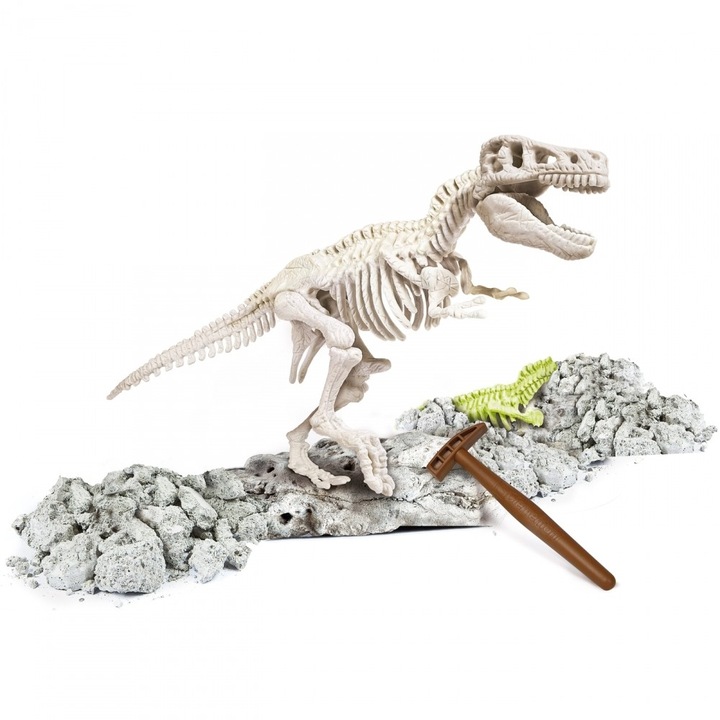 Set educativ Clementoni Archeofun T-Rex fosforescent