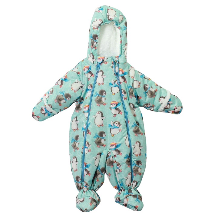 Combinezon bebe Joral Pinguini cu patine