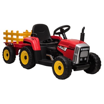 Tractor Electric XXL cu acumulator pentru copii NOVOKIDS™ Little Farmer , Cu remorca, Melodii si USB , 3-8 ani , Baterie12V, 2 Viteze, lungime 137 cm,Lumini , Rosu Tractor Electric XXL cu acumulator pentru copii NOVOKIDS™ Little Farmer , Cu remorca, Melodii si USB , 3-8 ani , Baterie12V, 2 Viteze, lungime 137 cm,Lumini , Rosu