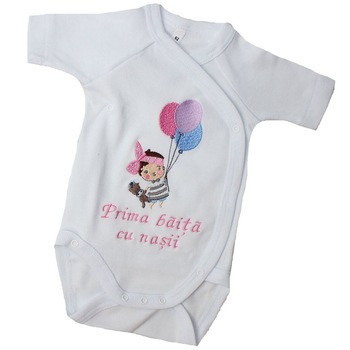 Body maneca scurta, Prima baita 62 cm Body maneca scurta, Prima baita 62 cm